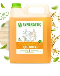 Средство для мытья пола и поверхностей 5 л SYNERGETIC, c дез. эффектом, биоразлагаемое, 605556