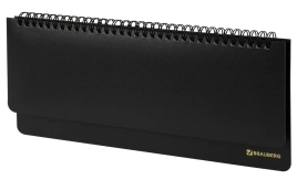 Планинг настольный недатированный (305х140 мм) BRAUBERG "Select", балакрон, 60 л., черный, 123797