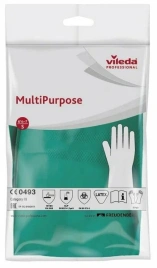 Перчатки латексные Vileda Professional многоцелевые повышенная прочность зеленые (размер 7, S, 10075