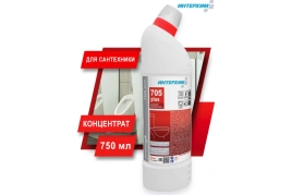 Усиленный гель для глубокой кислотной очистки ИНТЕРХИМ 705 PLUS с защитным эффектом, 0.75 л ih70647