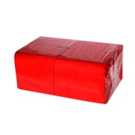 Салфетки бумажные 24*24 1 слой 400л. красн/18шт СТАНДАРТ