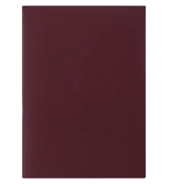 Папка адресная бумвинил без надписи, формат А4, бордовая, индивидуальная упаковка, STAFF "Basic", 12