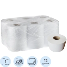 Туал. бумага 1 сл, 200м Veiro Professional Lite Т1-200С/12КФС