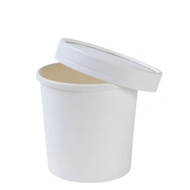 Супница 445 мл, d97хh85 мм, крышка в компл., бел., карт., 25 шт/упак "OSQ" Eco Soup 16W