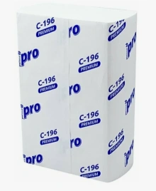 Полотенце бумажное Zслож 2сл 190л/упак PROtissue Premium белое (С196)