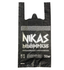 Пакет майка ПНД 30+17х55 (30) NIKAS черн 100шт Иж /100#1000