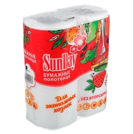 Полотенца бумажные SunDay 2сл. 2шт/30