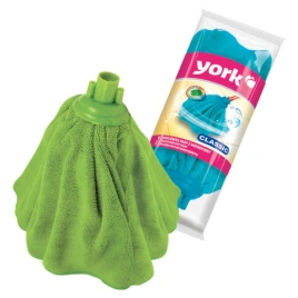 Насадка МОП "ЮБОЧКА" для швабры, еврорезьба, микрофибра, 24см, 93г, YORK, 077060