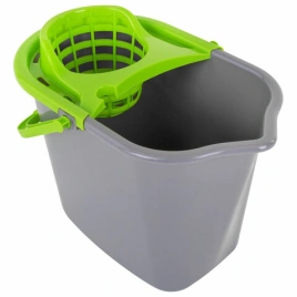 Ведро 10 л для уборки КОМПЛЕКТ с ОТЖИМОМ York для веревочных и ленточных МОПов, 24х35х24см 070020
