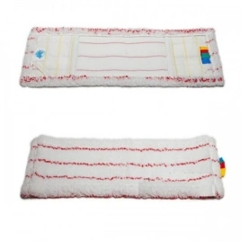 МОП плоский ЭКОНОМ, артикул 230031, из микрофибры, красная полоса, длина 40 см., крепление карман/яз