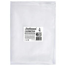 Салфетки ВАФЕЛЬНЫЕ отбеленные, 45х60 см, плотность 110 (±10) г/м2, КОМПЛЕКТ 10 шт., ЛЮБАША 606633