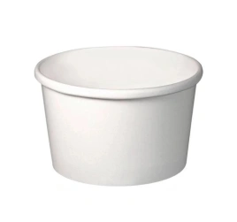 Креманка бумажная 165 мл d=87мм, h=47мм белая 1/50