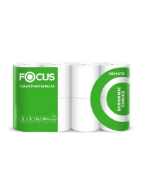 Бумага туалетная 2-сл. "Focus" Economic Choice, бел., 16,2 м, 8 рул/упак 5056378