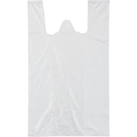 Пак. Майка 40+18*65 см Белый /100шт в упак