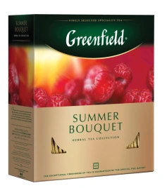Чай GREENFIELD (Гринфилд) "Summer Bouquet" фруктовый, 100 пакетиков в конвертах по 2 г 0878-09