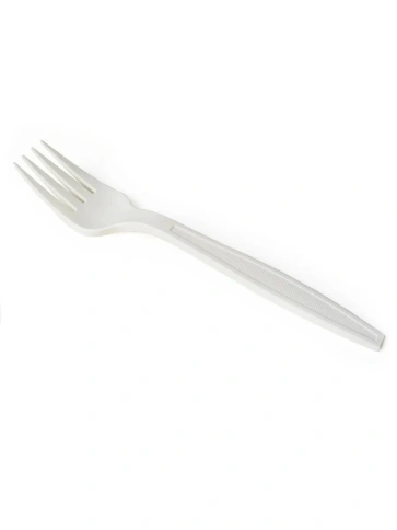 Вилка одноразовая 162 мм, БЕЛАЯ., кукурузный крахмал, 50 шт/упак 1 000 шт/кор РОССИЯ 4039Б фото 1