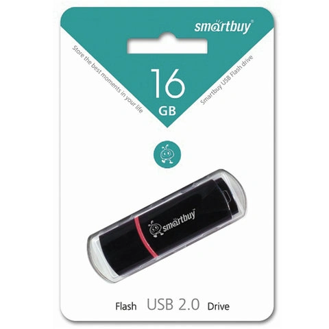 Флеш-диск 16 GB, SMARTBUY Crown, USB 2.0, черный, SB16GBCRW-K фото 2