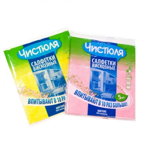 Салфетка виск. 34*38 5 шт Чистюля/18 фото 1