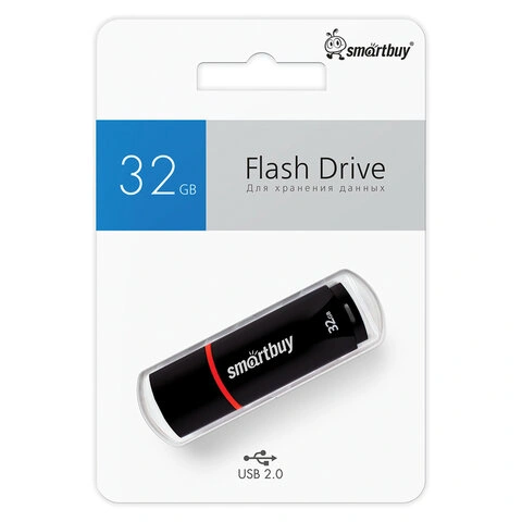 Флеш-диск 32 GB, SMARTBUY Crown, USB 2.0, черный, SB32GBCRW-K фото 2