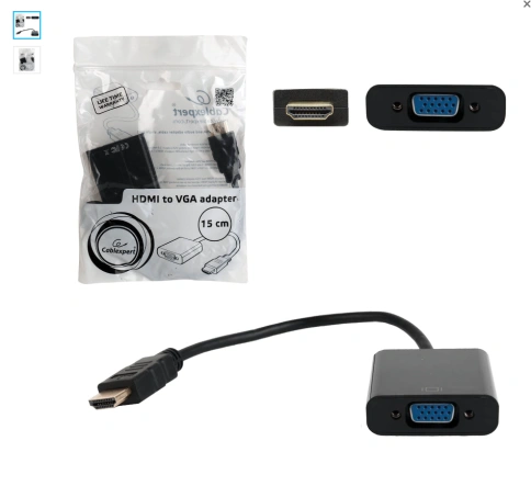 Переходник HDMI to VGA 15см фото 1
