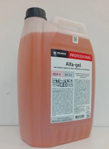 Профхим сантех кисл д/удален налёта-ржавч Pro-Brite/ALFA GEL(054-5) 5л фото 4