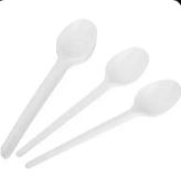 Ложка одноразовая 125мм,бел., ПС, 100шт/упак 2000 шт/кор Россия 4003Б фото 1