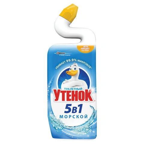 Средство для уборки туалета 500 мл, ТУАЛЕТНЫЙ УТЕНОК "Морской", 600328 фото 1