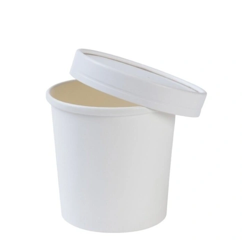 Супница 445 мл, d97хh85 мм, крышка в компл., бел., карт., 25 шт/упак "OSQ" Eco Soup 16W фото 1