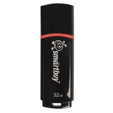 Флеш-диск 32 GB, SMARTBUY Crown, USB 2.0, черный, SB32GBCRW-K фото 3