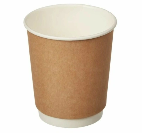 Стакан бумажный 250 мл 2 сл., d80 мм, крафт-бел., карт., 25 шт/упак 625 шт/кор фото 1