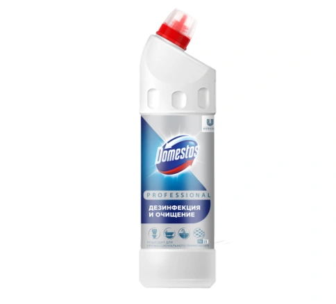 Чистящее средство 1 л DOMESTOS PROFESSIONAL универсальное дезинфицирующее, отбеливающий эффект, 6081 фото 1