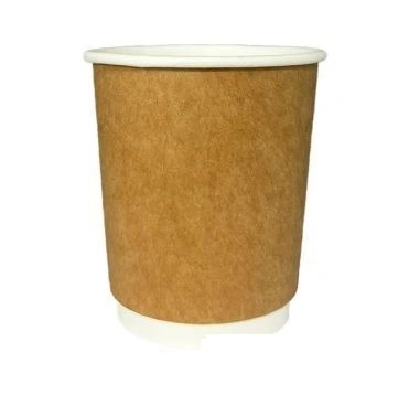 Стакан бумажный 250 мл 2 сл.,d80 мм, крафт-бел., 20 шт/упак 500 шт/кор Россия КРАТНО УПАК фото 1