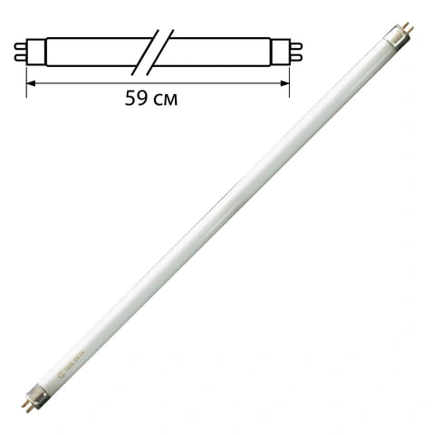 Лампа люминесцентная OSRAM L18/765, 18 Вт, цоколь G13, в виде трубки, длина 59 см, днев.белый фото 1