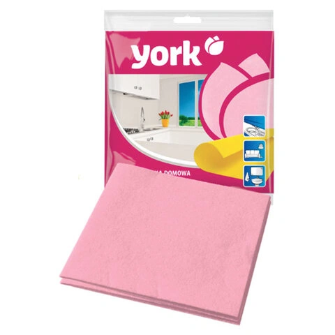 Салфетки ВИСКОЗНЫЕ универсальные, 35х35см, КОМПЛЕКТ 5 шт, 85 г/м2, YORK, 20020 фото 1