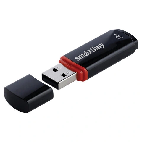 Флеш-диск 32 GB, SMARTBUY Crown, USB 2.0, черный, SB32GBCRW-K фото 5