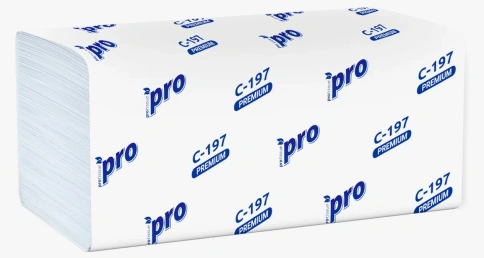 Полотенце бумажное Vслож 2сл 200л/упак PROtissue Premium белое (С197) фото 2