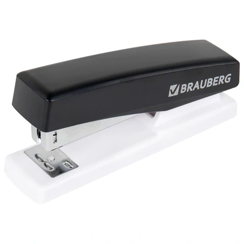 Степлер №24/6, 26/6 BRAUBERG «STYLE MAX», до 30 листов, черный, 272749 фото 1