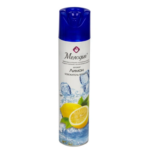 Освежитель воздуха аэрозольный 300 мл МЕЛОДИЯ "ЛИМОН" фото 1